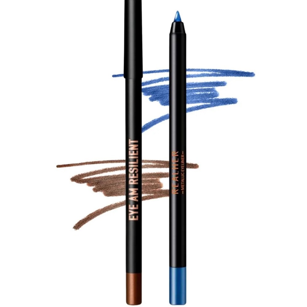REALHER Metallic Eyeliner Duo brown and blue shade